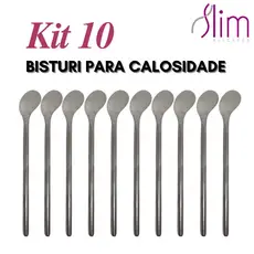 Kit com 10 Espátula para Calosidade aço inoxidável
