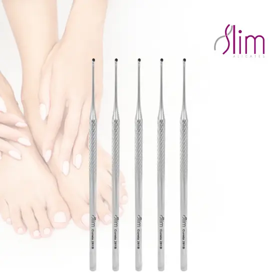 Kit 5 Curetas Fechada N° 261B - Controle e Precisão para Procedimentos Profissionais - Slim