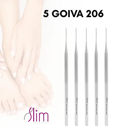 Kit 5 Goivas N° 206 - Precisão e Versatilidade para Técnicas Avançadas - Slim