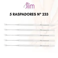 Kit 5 Raspadores N° 233 Podologia Manicure - Eficiência e Controle para Remoção Precisa