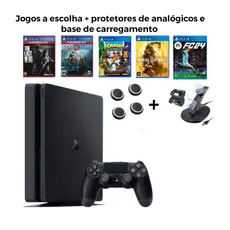 PS4 Slim 500GB/1TB + controles + jogos CD e nota fiscal