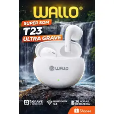 Fone De Ouvido Sem Fio Bluetooth TWS Wallo T23 Ultra Grave!