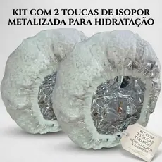 KIT COM 2 TOUCAS DE ISOPOR METALIZADA PARA HIDRATAÇÃO