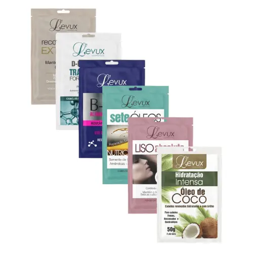 Máscara Sachê 50g Levux Cosméticos - Escolha O Seu