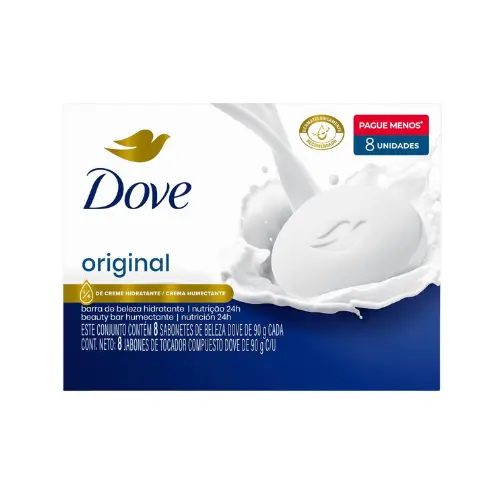 Sabonete Em Barra Dove Original Pacote C/8un 90g