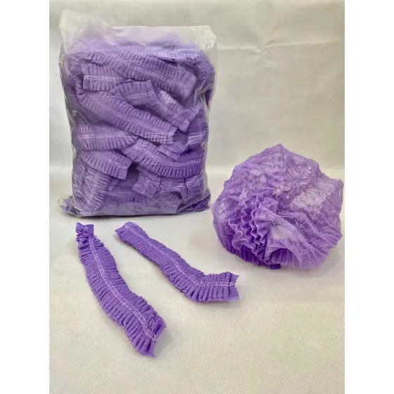 Touca Descatavel em TNT - Lilas 100un - c/ Anvisa