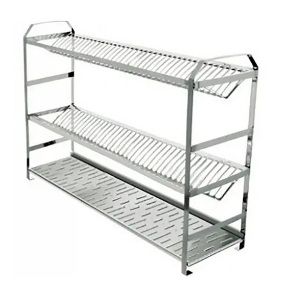 Escorredor Inox Industrial Para Restaurante Bar Creche Colégio Hotel Com 80 Pratos