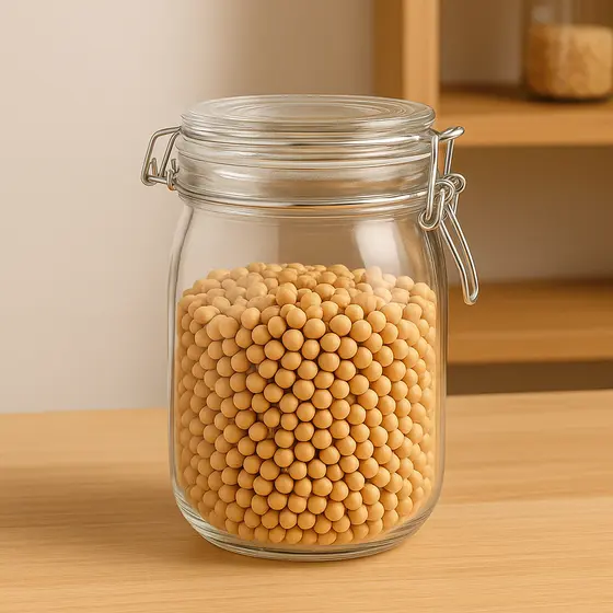 Pote Hermético de Vidro 1,5 L – Tampa com Trava de Aço e Vedação de Silicone