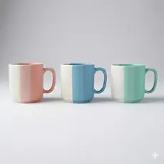 Caneca Cerâmica Estilo Nórdico Bicolor Granilite Minimalista Café Chá | Design Moderno