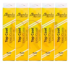 Kit 5 Refil Top Coat Real Love Linha Classic All Smile 10ml