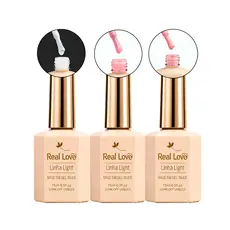 Kit Base em Gel Para Unhas Real Love Linha Light (3 ou 4 Unidades)