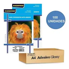 Papel Fotográfico Adesivo 130G Glossy 100 Folhas MASTERPRINT A4 (PAPEL ADESIVO)