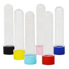 Tubete 13cm com Tampa Colorida Kit Lembrancinha Festa Infantil