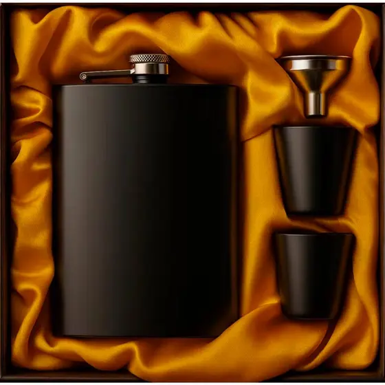Kit Cantil Personalizado Inox Premium Copos Caneta Canivete Funil Bebida Whisky