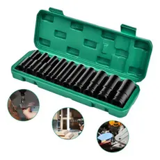 Kit Jogo de Soquetes de Impacto Longo 10 Peças 8 A 24mm.