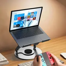 Suporte de Metal Ajustável Para Notebook Tablet Giratória de 360°