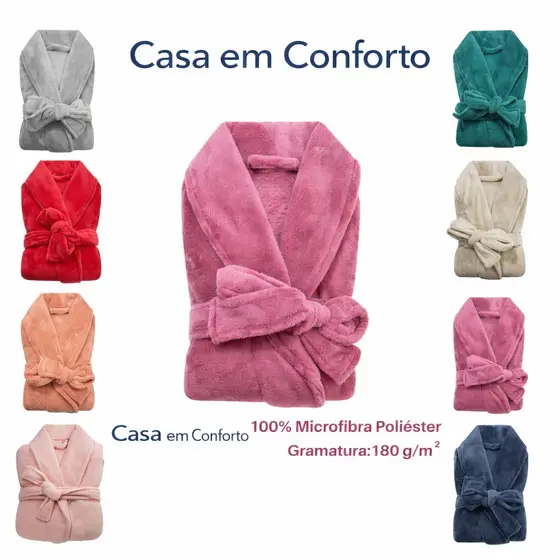 Roupão de Banho Feminino Microfibra Super Macio Premium