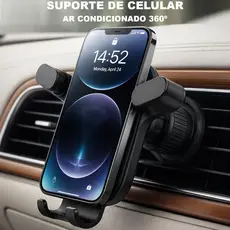 Suporte de Celular Carro 360º Giratório Universal Multifuncional Ventilacao Ar Condicionado Veicular