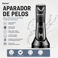 Aparador Pelos Íntimos Kemei Maquininha 1840 1838 Corpo Virilha Barba À Prova D Água Recarregável
