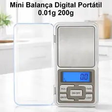 Mini Balança Digital Portátil Alta Precisão 0.01g  200g Joias Ouro Prata Alimentos Laboratório Metal