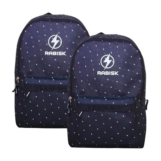 Kit 2 Mochilas Poliéster Impermeável Rabisk Bolt Pretas