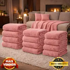 Manta Cobertor 2,00m x 1,8m Casal Microfibra Fleece Lisa