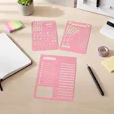 Kit 3 Stencil Organização Planner Agenda Bullet Journal Dyu