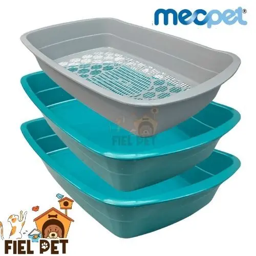 Caixa de Areia para Gato Bandeja Higiênica Furba Sanitária Areia Gatos Cat Clean com 3 Peças