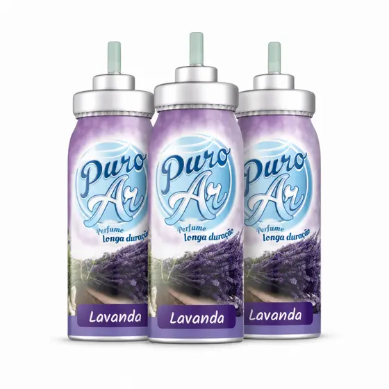 Kit Refis de Lavanda Bom Ar Banheiro Odorizador 12ml Puro Ar Domline