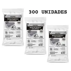 Bota Plástica Pro Pé Kit 300 Unidades Descartável Proteção Higiene Resistente Consultório