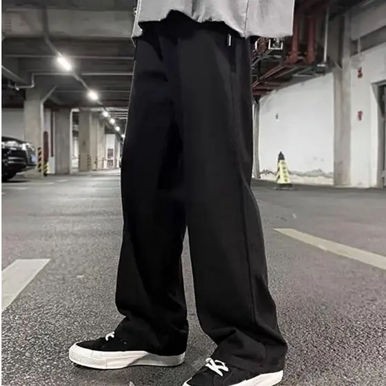 Calça jeans Balão unissex masculinos e femininos boca larga