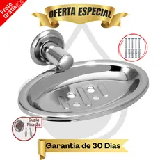 Saboneteira Inox Banheiro Suporte Porta Sabonete Cromada