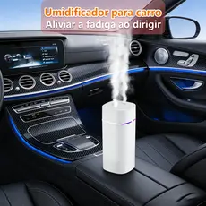Umidificador De Ar Ultrassônico Grande ​Aromatizador Usb Com Bico Duplo Portátil Led De Ambiente
