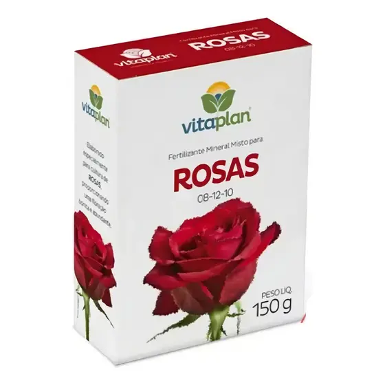 Fertilizante Adubo Rosas NPK 08-12-10 Para Rosas Vitaplan Nutriplan 150g