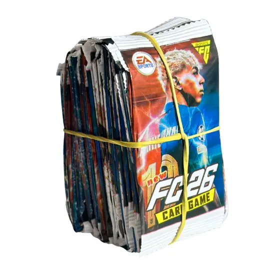 Kit 200 ou 100 Cards FIFA26 Pacotinhos Fechados Atualizado Bater Bafão Trocar Cartas
