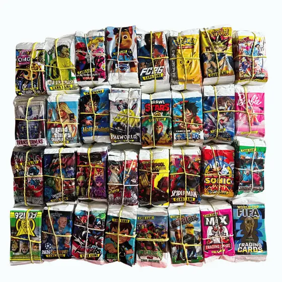 Kit 200 Cards Figurinhas Com 50 Pacotinhos Escolha o Modelo Para Bater Bafo Trocar Cartas
