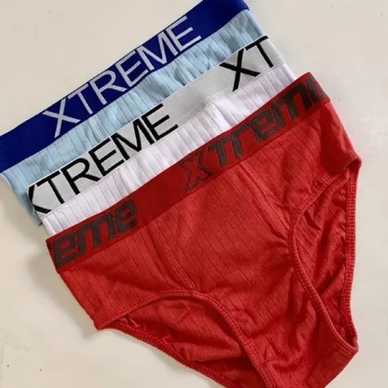 Kit 10 Cuecas Slip Algodao Modelo Cueca Comum com Elastico