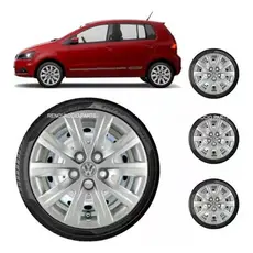 Jogo 4 Calotas Vw Fox Spacefox Polo 09 10 11 12 13 14 Aro 14