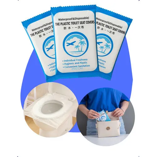 Kit 50 Protetor Assento Vaso Sanitário Descartável Plástico