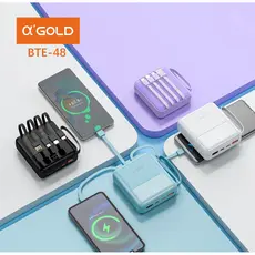 Carregador Portátil Power Bank 10.000 mah Com três Cabos Tipo C BTE-48 Carga Rápida