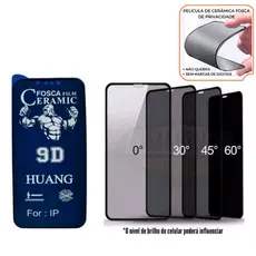 Película Cerâmica Privacidade Fosca IPhone Anti Spy Para iPhone 17PROMAX 16 XR 11 12 13 14 15ProMax 16E Todo Modelos ios