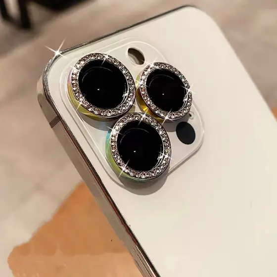 Kit Película Protetora Lente Câmera Strass Brilho Para iPhone XR 11 12 13Promax