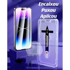 Película HD Vidro Com Aplicador Para IPhone 16 16Promax 11 12 13 14 15Promax Temperado Glass