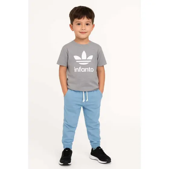 Calça jogger jeans Menino Com Cordão 4  ao 16 Anos varias cores disponível
