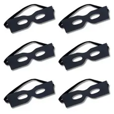 Kits Máscara Preto Zorro Elástico Tam Único Adulto/Inf Fantasia