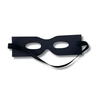 Máscara Preto Zorro Elástico Tam Único Adulto/Inf Fantasia