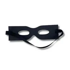Máscara Preto Zorro Elástico Tam Único Adulto/Inf Fantasia