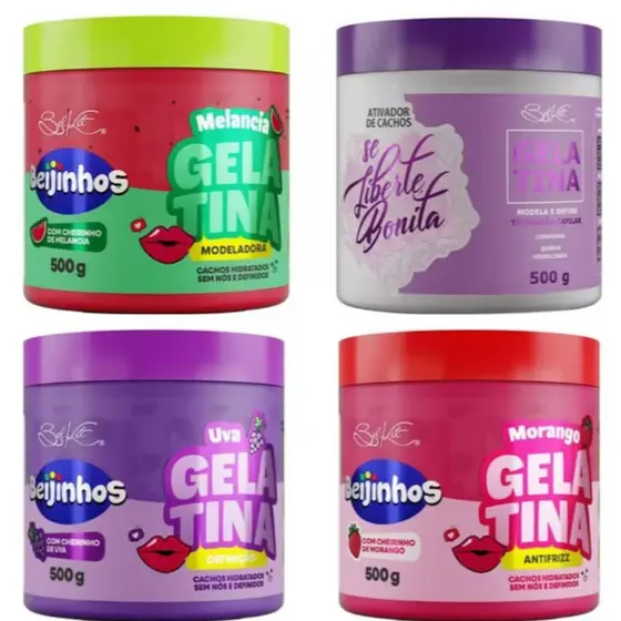 Gelatina Capilar de Cachos 500g Belkit - Ativação de cachos, Antifrizz, Modeladora, Definição