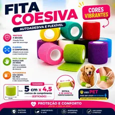 5 Unidades Bandagem Elástica Faixa Fita Auto Aderente Cross Jiu Tatuagem Proteção Dedos Pet Cão
