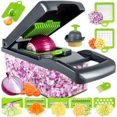 Profissional Multiuso Cozinha Slicer Aço Inox 16 em 1 Fatiador Cortador Ralador De Legumes Verduras Frutas Alimentos